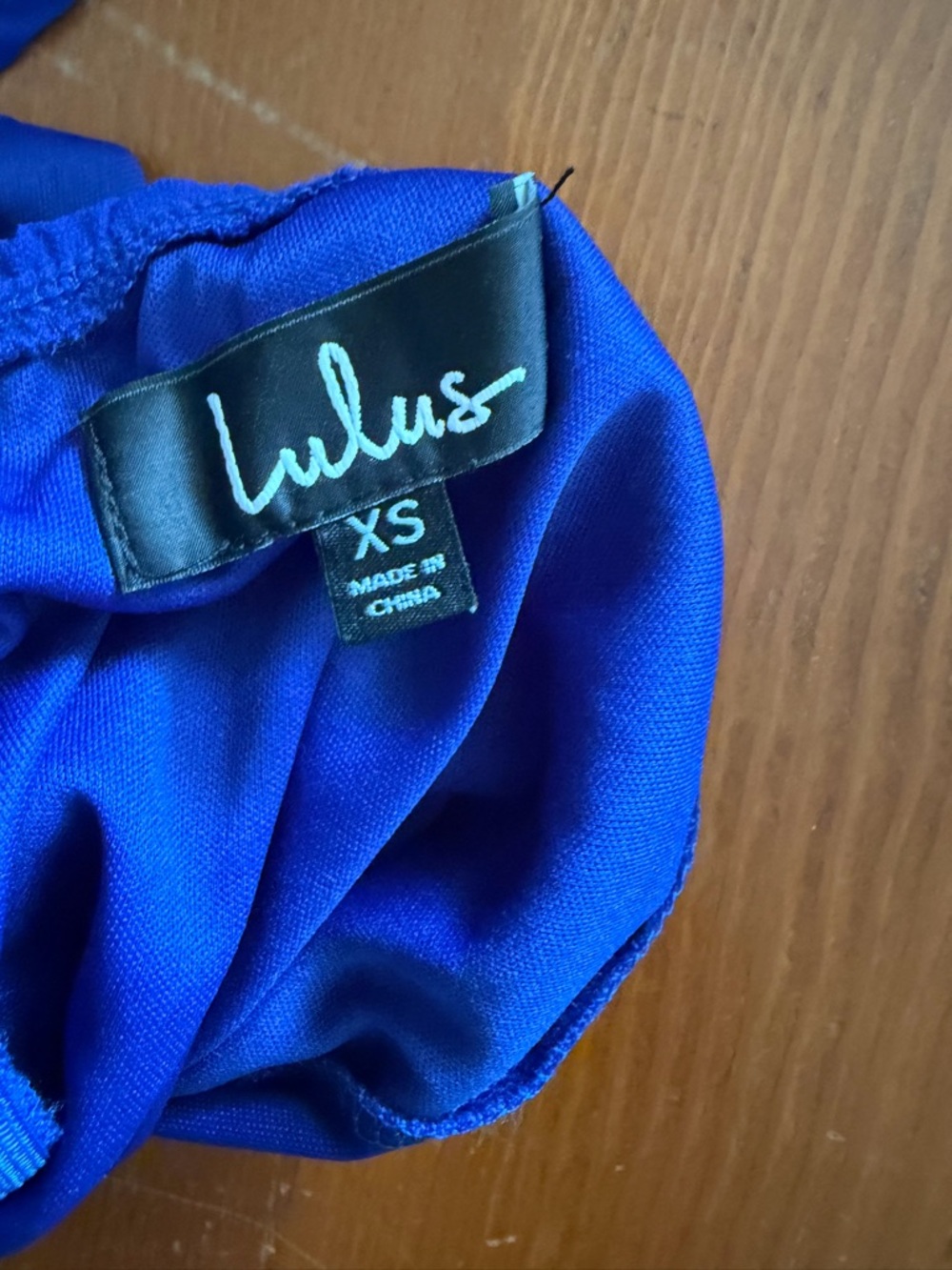 Lulu's Royal Blue Lace-Up Halter Skater Dress XS - Picture 4 of 4